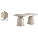 Meridian Cosenza Travertine 78" Travertine Finish Concrete Dining Table (3 Boxes) IMAGE 8