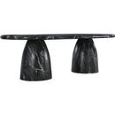 Meridian Cosenza Black 96" Marble Finish Concrete Dining Table (3 Boxes) IMAGE 4