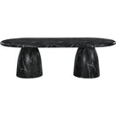 Meridian Cosenza Black 96" Marble Finish Concrete Dining Table (3 Boxes) IMAGE 5