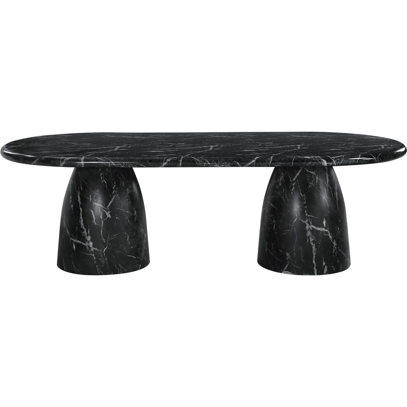 Meridian Cosenza Black 96" Marble Finish Concrete Dining Table (3 Boxes) IMAGE 5