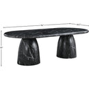 Meridian Cosenza Black 96" Marble Finish Concrete Dining Table (3 Boxes) IMAGE 7
