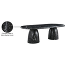 Meridian Cosenza Black 96" Marble Finish Concrete Dining Table (3 Boxes) IMAGE 8