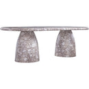 Meridian Cosenza Brown 96" Marble Finish Concrete Dining Table (3 Boxes) IMAGE 4