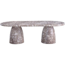 Meridian Cosenza Brown 96" Marble Finish Concrete Dining Table (3 Boxes) IMAGE 5