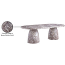 Meridian Cosenza Brown 96" Marble Finish Concrete Dining Table (3 Boxes) IMAGE 8