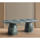 Meridian Cosenza Green 96" Marble Finish Concrete Dining Table (3 Boxes) IMAGE 3