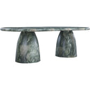 Meridian Cosenza Green 96" Marble Finish Concrete Dining Table (3 Boxes) IMAGE 4