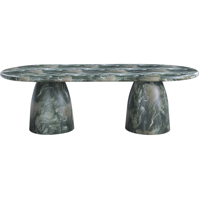 Meridian Cosenza Green 96" Marble Finish Concrete Dining Table (3 Boxes) IMAGE 5