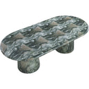 Meridian Cosenza Green 96" Marble Finish Concrete Dining Table (3 Boxes) IMAGE 6