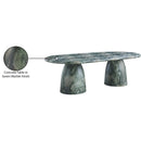 Meridian Cosenza Green 96" Marble Finish Concrete Dining Table (3 Boxes) IMAGE 8