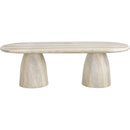 Meridian Cosenza Travertine 96" Travertine Finish Concrete Dining Table (3 Boxes) IMAGE 5