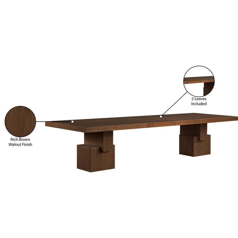 Meridian Anzio Brown Dining Table (3 Boxes) IMAGE 15