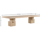 Meridian Anzio Oak Dining Table (3 Boxes) IMAGE 14