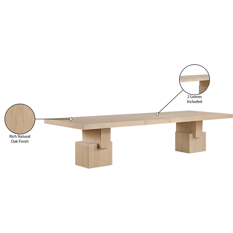 Meridian Anzio Oak Dining Table (3 Boxes) IMAGE 15