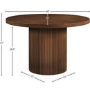 Meridian Belinda Brown Oak Veneer Dining Table IMAGE 6