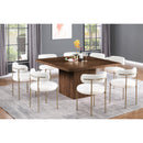 Meridian Belinda Brown Oak Veneer Dining Table IMAGE 2