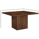 Meridian Belinda Brown Oak Veneer Dining Table IMAGE 7