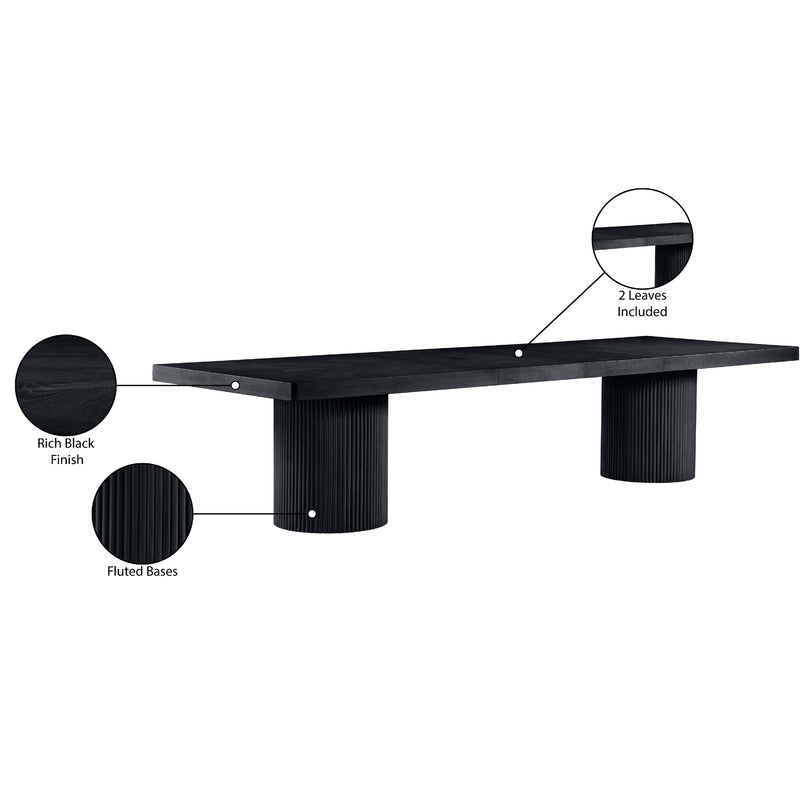 Meridian Belinda Black Dining Table (3 Boxes) IMAGE 15