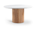 Meridian Sanremo White Concrete 53" Finished Concrete Indoor/Outdoor Dining Table IMAGE 1