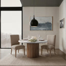 Meridian Sanremo White Concrete 53" Finished Concrete Indoor/Outdoor Dining Table IMAGE 2