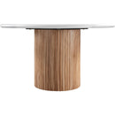 Meridian Sanremo White Concrete 53" Finished Concrete Indoor/Outdoor Dining Table IMAGE 4