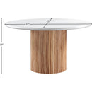 Meridian Sanremo White Concrete 53" Finished Concrete Indoor/Outdoor Dining Table IMAGE 6