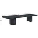  Meridian Mohari 112" / 136" / 160" Black Solid Wood And Oak Veneer Dining Table IMAGE 14