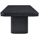 Meridian Mohari 112" / 136" / 160" Black Solid Wood And Oak Veneer Dining Table IMAGE 3