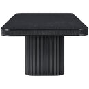  Meridian Mohari 112" / 136" / 160" Black Solid Wood And Oak Veneer Dining Table IMAGE 4