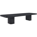  Meridian Mohari 112" / 136" / 160" Black Solid Wood And Oak Veneer Dining Table IMAGE 6