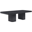  Meridian Mohari 112" / 136" / 160" Black Solid Wood And Oak Veneer Dining Table IMAGE 8