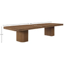  Meridian Mohari 112" / 136" / 160" Brown Solid Wood And Oak Veneer Dining Table IMAGE 14