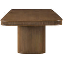  Meridian Mohari 112" / 136" / 160" Brown Solid Wood And Oak Veneer Dining Table IMAGE 4