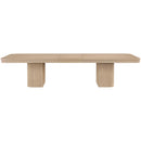  Meridian Mohari 112" / 136" / 160" Natural Solid Wood And Oak Veneer Dining Table IMAGE 10