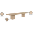  Meridian Mohari 112" / 136" / 160" Natural Solid Wood And Oak Veneer Dining Table IMAGE 15