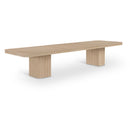  Meridian Mohari 112" / 136" / 160" Natural Solid Wood And Oak Veneer Dining Table IMAGE 1