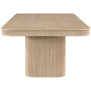  Meridian Mohari 112" / 136" / 160" Natural Solid Wood And Oak Veneer Dining Table IMAGE 4