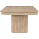  Meridian Mohari 112" / 136" / 160" Natural Solid Wood And Oak Veneer Dining Table IMAGE 5