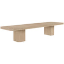  Meridian Mohari 112" / 136" / 160" Natural Solid Wood And Oak Veneer Dining Table IMAGE 6
