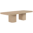  Meridian Mohari 112" / 136" / 160" Natural Solid Wood And Oak Veneer Dining Table IMAGE 8
