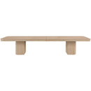  Meridian Mohari 112" / 136" / 160" Natural Solid Wood And Oak Veneer Dining Table IMAGE 9