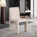Meridian Benson Beige Microsuede Corduroy Fabric Dining Chair IMAGE 2