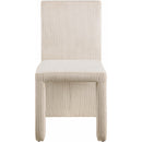 Meridian Benson Beige Microsuede Corduroy Fabric Dining Chair IMAGE 3