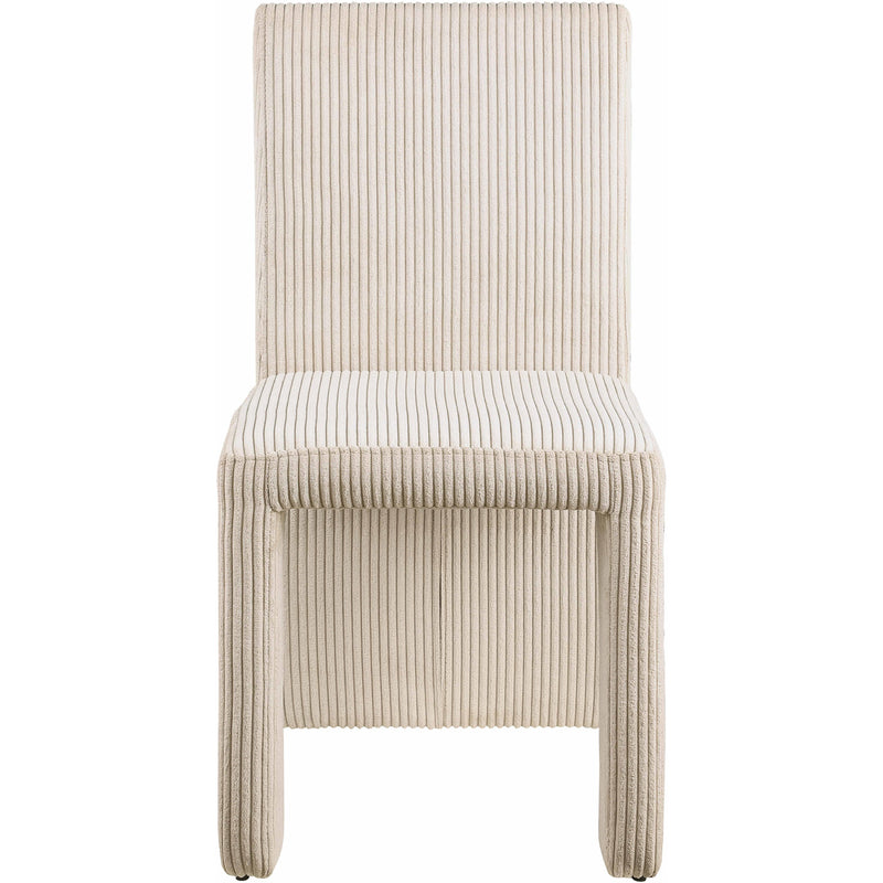 Meridian Benson Beige Microsuede Corduroy Fabric Dining Chair IMAGE 3