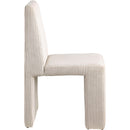 Meridian Benson Beige Microsuede Corduroy Fabric Dining Chair IMAGE 4