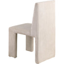 Meridian Benson Beige Microsuede Corduroy Fabric Dining Chair IMAGE 6
