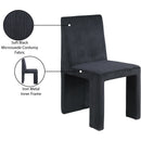 Meridian Benson Black Microsuede Corduroy Fabric Dining Chair IMAGE 10