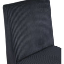Meridian Benson Black Microsuede Corduroy Fabric Dining Chair IMAGE 7