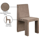 Meridian Benson Brown Microsuede Corduroy Fabric Dining Chair IMAGE 10