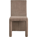 Meridian Benson Brown Microsuede Corduroy Fabric Dining Chair IMAGE 3